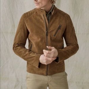 Belstaff Men’s Lamb Suede Racer Jacket IT48 (US M)